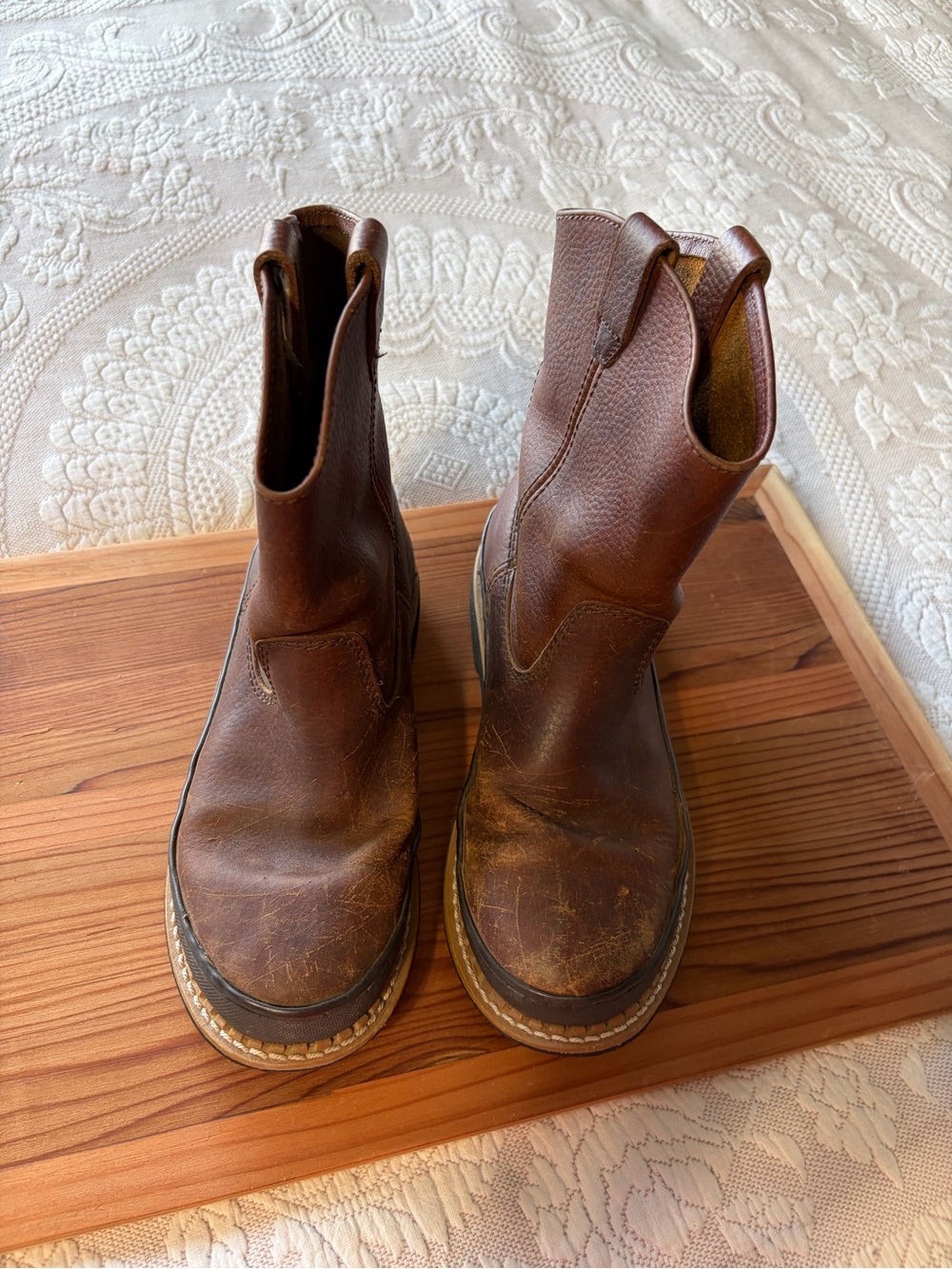 Georgia Boots leather pull on boots 5M mens/youth retail $110